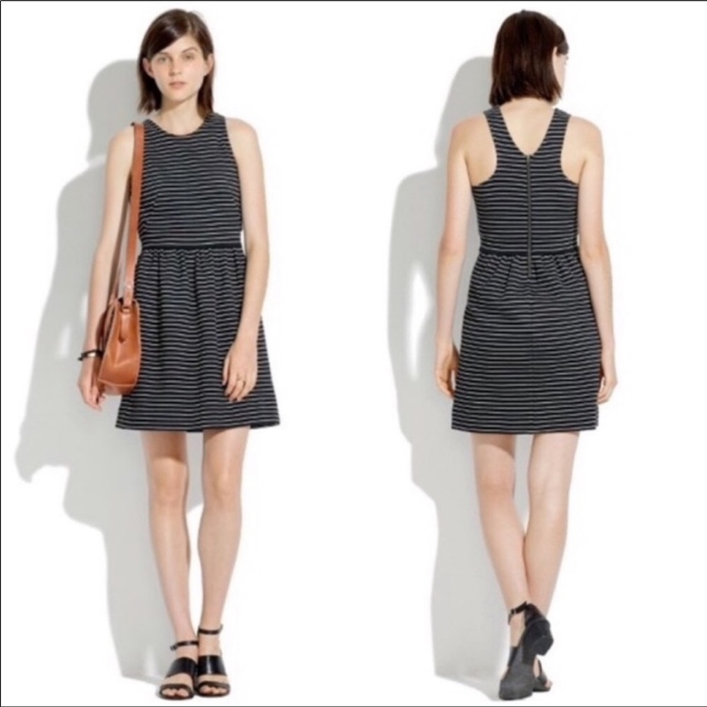 MADEWELL Sleeveless Pierside Tank Dress Striped E1